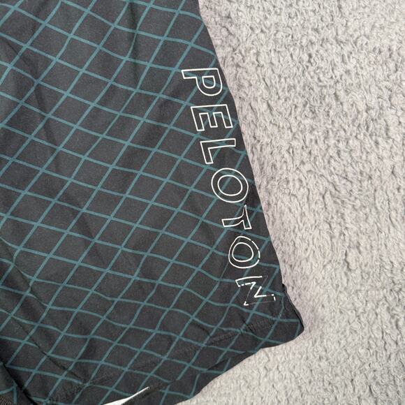 Rhone Peloton Mako Shorts Mens M Black Geometric Lined 9" Drawstring Stretch - Picture 2 of 9